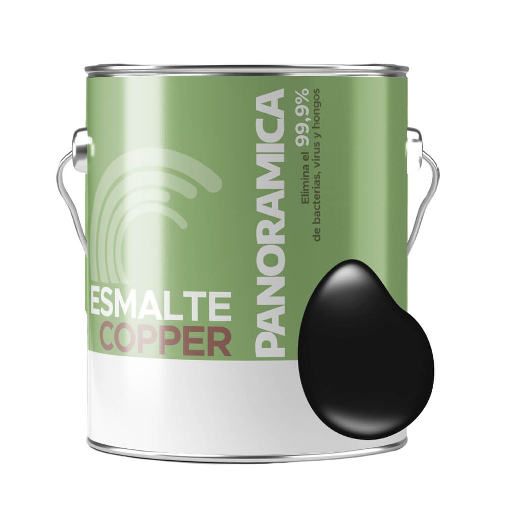 Esmalte al agua Copper Negro brillante