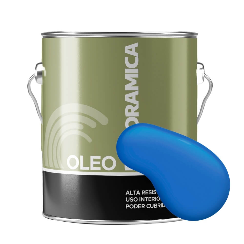 Oleo Brillante Azul Eléctrico